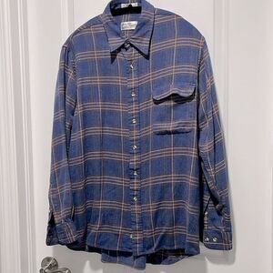 Sears and Roebuck Single Needle Threading Flannel Shirt Vintage